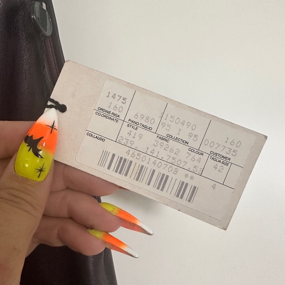 Tom Ford Gucci 1990s leather pants never worn dark purple NWT - Picture 4 of 6